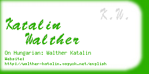 katalin walther business card